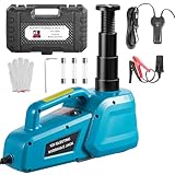 Electric Car Jack 5 Ton Hydraulic Car Jack DC 12V with Remote Control & LED Light, 6.1-17.7 inches Lift Range Portable Tool for Sedan/SUV/Truck Emergency Tire Change Kit & Garage Repair