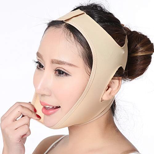 Face Lifting Slimming Belt, Facial Cheek V Shape Lift Up Thin Mask Strap Face V Line Smooth Breathable Bandage (L)