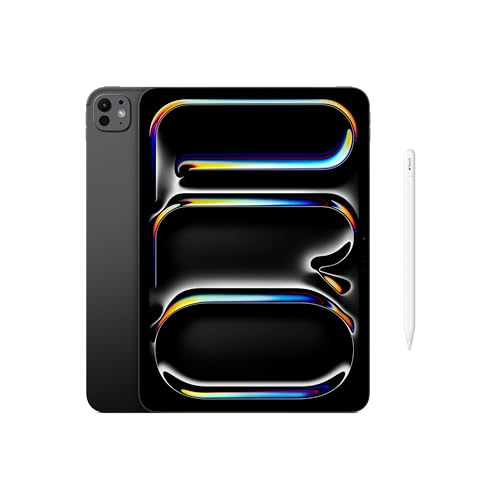 Image of Apple iPad Pro 11-inch (M5): Ultra Retina XDR Display - 256GB, LiDAR Scanner, Wi-Fi 7 with N1, Face ID - Space Black with Apple Pencil (USB-C)