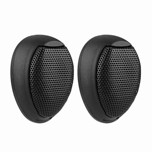 Dioche Tweeter 1000 W Audio de Voiture Mini Haut-Parleur de Voiture 10 W Haut-Parleur Rond Collable avec Colle, Automobile Léger pour Une Expérience Musicale Améliorée (Black)
