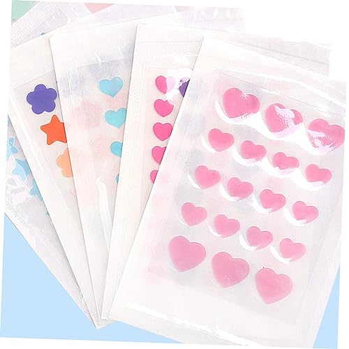 FRCOLOR Adesivo De 5 Folhas De Flores Rosa Remendos De Remoção De Toupeira Hidrocolóide Removedores