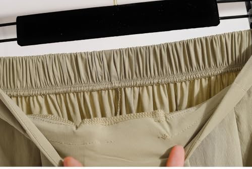 ebossy Vintage Cotton Cargo Skirts for Women Casual Drawstring Back-Elastic Waist Pencil Long Skirt with Pockets3