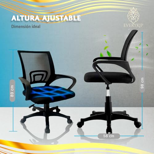Miniatura 2 de Everykip Original Silla Escritorio Ergonomica Ajustable Con Apoyo Lumbar Ruedas Anti-Arañazos 360 Sillas Oficina Ejecutiva Transpirable Office Chair