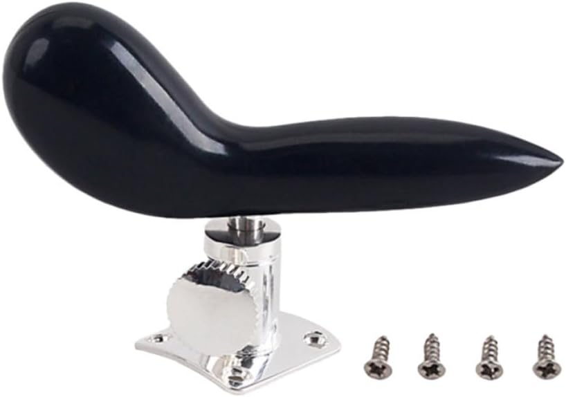 Bassoon with Black Bakelite and Metal Base Hand Holder Saddle Rest Ergonomic Design for Higher Durability, Good-looking Glossy Stage Accessory for Woodwind Instrument Parts