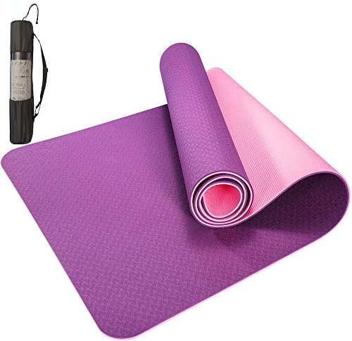 Tapete Yoga Mat Pilates Exercícios TPE 6mm Com Bolsa Yangfit