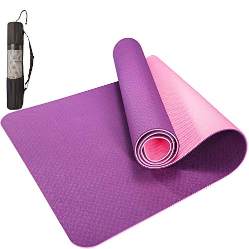 Tapete Yoga Mat Pilates Exercícios TPE 6mm Com Bolsa Yangfit