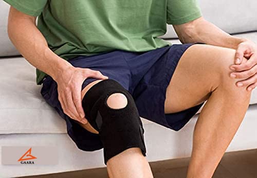 Image of GAARA INDIA Open Patella Knee Support for Men & Women, Universal Size Breathable Knee Cap Brace for For Pain Relief, Gym, Running, Arthritis, Torn Meniscus, ACL /MCL (Pack of 2)