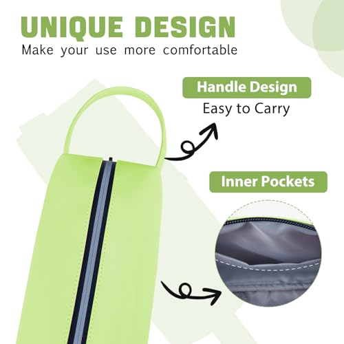 Image of Fmeida Pencil Case Pencil Bag Green Pencil Pouch PU Leather Pen Case Pen Holder Stationery Organizer Pouch Zipper Bag for Pencils Pens Markers Makeups