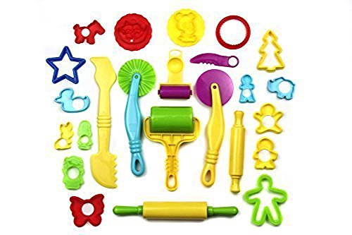 Strokes Art Durable Clay and Dough Tools 24 Piece Set Animal Shapes - Create Hours Of Creativity - Ages 3 & Up