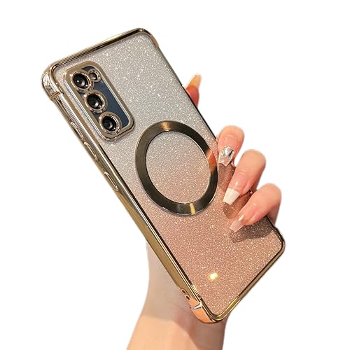 Coque Samsung S20 FE transparente paillettes or cadeau ideal femmes et filles