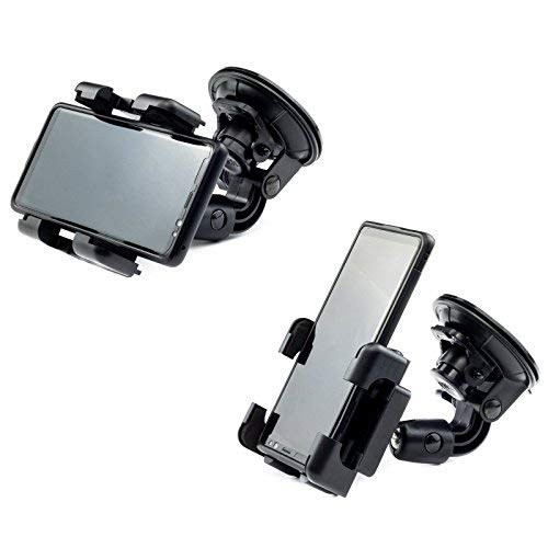 Digicharge® Robuste Support téléphone voiture, Rotatif à 360° fixé stablement sur le tableau de bord pour iPhone X 8 7 7 10 Plus 6s 6 SE Samsung Galaxy...