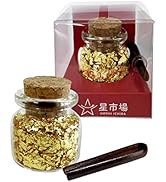 Amazon.co.jp: 星市場 金箔 食用 食用金箔 国産 竹ピンセット付き 0.02