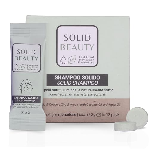 SOLID BEAUTY - NUOVO SHAMPOO SOLIDO - 24 monodose in 12 bustine flowpack