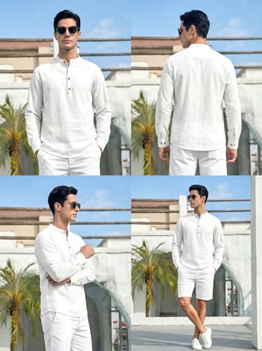 Image of ROYALSCOUT Men's Cotton Blend Full Sleeve Short Kurta Perfect for Traditional Gatherings, Casual Outings, or Everyday Ethnic Wear