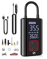 SERVOMASTER Elektrische Luftpumpe-Akku Luftpumpe 150 PSI 12V DC, Akku Kompressor mit LED-Leuchten und Digitalanzeige, Elektrische Fahrradpumpe für Fahrrad, E-Bike, Auto, Motorrad, Bälle