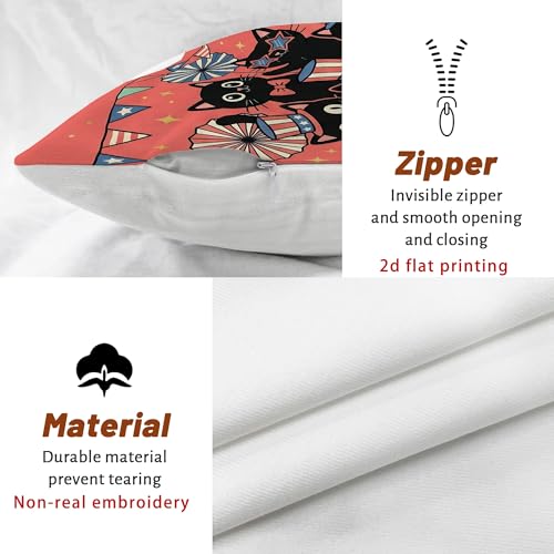 Housse de coussin zippée motif chat pour protéger vos canapés - 7