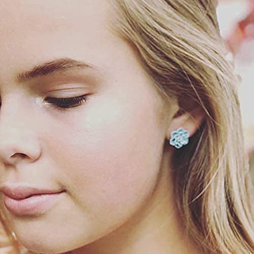 Pretty Smart Hypoallergenic Succulent Earrings On Plastic Posts 13Mm (Matte Aqua Blue) #TOP2