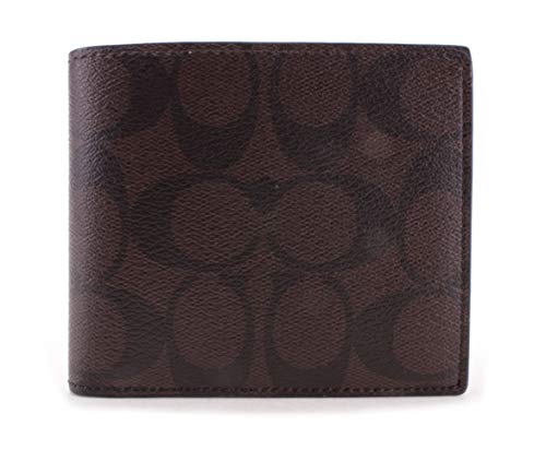 Coach 74993 Mens Signature Pvc Wallet Mahogany/brown