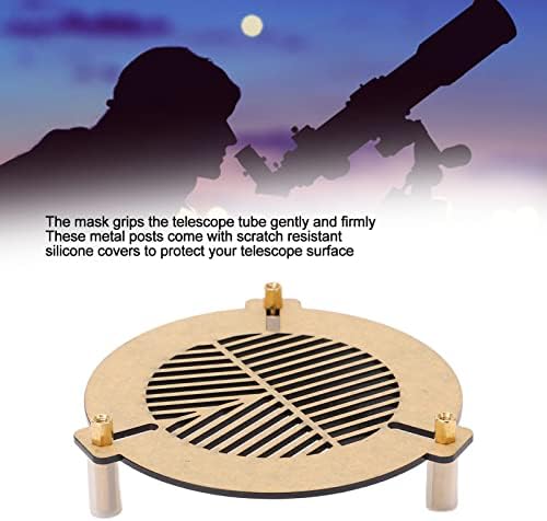 Bahtinov Mask Focusing Mask for Telescopes, Acrylic Pinpoint Telescope Focusing Mask for Tube Outer Diameter from 60mm to 90mm, with 3 Stable Metal Posts