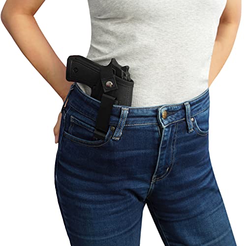 Universal Gun Holsters for Men Women, IWB/OWB 9mm Holsters for Pistols Right Left, 380 Gun Holster, Concealed Carry Holster Fits S&W M&P Shield Glock 17 19 26 27 42 43 Revolver, Similar Handguns - Thumbnail 7