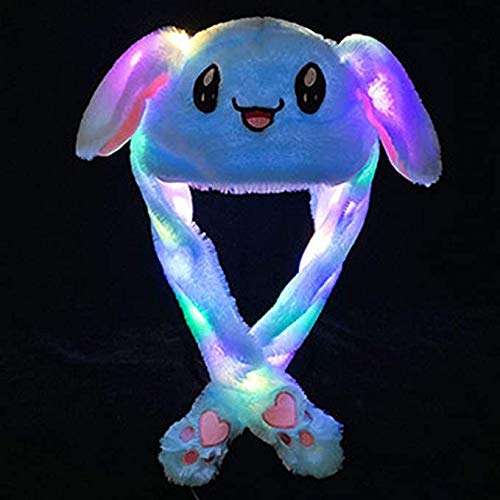 ZCINT Bunny Hats - Funny Plush Bunny Ears Moving Jumping Rabbit Hats for Christmas Party Cosplay - Blue-2