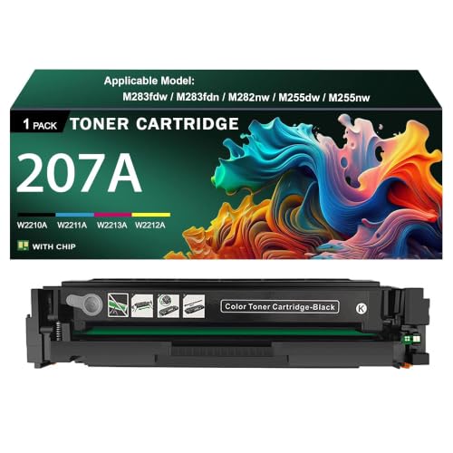 Cartouche de Toner Compatible 207A Noir M255dw M282nw M283fdw pour Imprimante HP Laser
