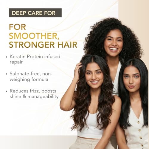 Image of The Skin Story Sulphate Free Conditioner for Coloured & Treated Hair | Repair Split Ends & Damaged Hair | Keratin Conditioner for Women & Men | For Frizzy, Dry, & Shiny Hair | Enriched with Argan Oil, Olive Oil & Vitamin E | 450g
