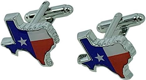 Texas Flag in Shape of Texas Cufflinks (one pair of two cufflinks)