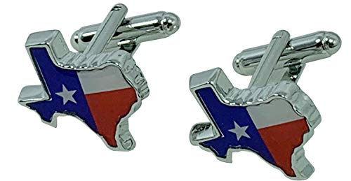 Texas Flag In Shape Of Texas Cufflinks (One Pair Of Two Cufflinks) #TOP23