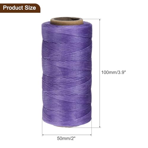 Fil ciré plat polyester violet clair 150D évite les nœuds couture - 3