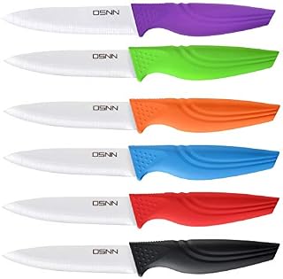 Steak Knives Set of 6 Muti-color Kitchen Ceramic Knife Set Sharp DSNN Outdoor