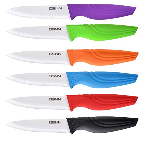 Steak Knives Set of 6 Muti-color Kitchen Ceramic Knife Set Sharp DSNN Outdoor
