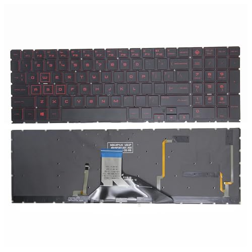 �m�[�g�p�\�R���̃L�[�{�[�h�ɓK������ HP OMEN 15-DH0000 L57322-001 �ԐF�o�b�N���C�g�t���A�����J�p�ꃌ�C�A�E�g��