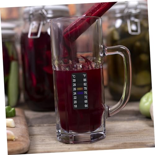 MOLUCKFU 8 Stück Gärung Thermometeraufkleber Selbstklebend für 18-30 °C Präzise Temperaturmessung zum Brauen Flaschentemperaturaufkleber