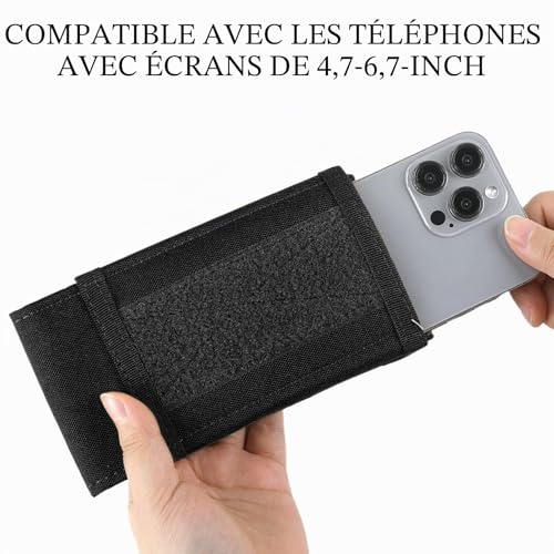 Étui Ceinture Pochette pour Téléphone Smartphone 4.7-6.7'' Tactical Molle – vue 5