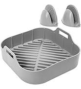 SMARTAKE Air Fryer Silicone Pot, 8.1 IN Easy Cleaning Air Fryer Accessory, Replacement of Parchme...