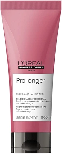L'Oréal Professionnel Condicionador Pro Longer, Reduz a Quebra e a Aparência de Pontas Duplas, Adiciona Volume e Brilho, Para cabelos finos e com afinamento, 200ml