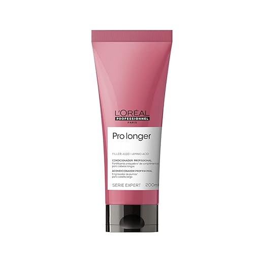 L'Oréal Professionnel Condicionador Pro Longer, Reduz a Quebra e a Aparência de Pontas Duplas, Adiciona Volume e Brilho, Para cabelos finos e com afinamento, 200ml
