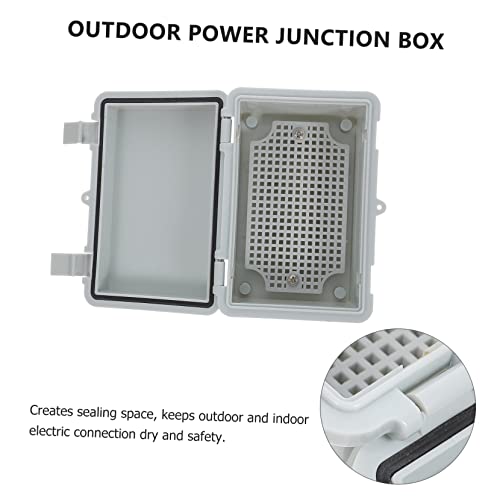 IWOWHERO Outdoor Junction Box Plastic Electrical Box Base for Projects Rated for Electronics Power Supply Units and Temperature Controllers