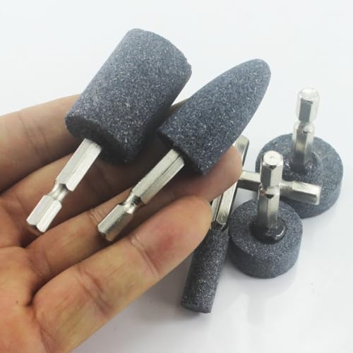 Luo Ke QH532F 6 Pcs Rotary Grinding Stone, 1/4'' Hex Shank Abrasive Stone Mounted Grinding Point thumb #5