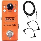 MXR M290 Mini Phase 95 Phaser Effects Pedal for Electric Guitar includes (Power Adapter) with 2 Path Cable and Instrument Cable