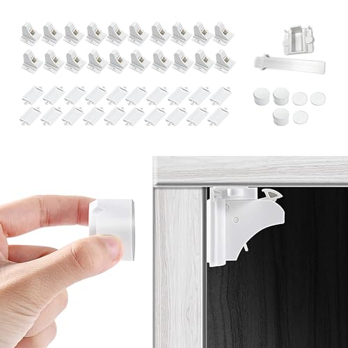 Image of Vmaisi Baby Proofing Magnetic Cabinet Locks (20 Locks + 2 Keys)