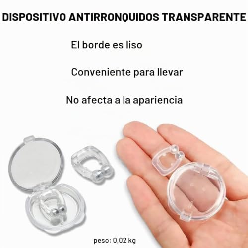 Miniatura 4 de 6 Piezas Clip Nasal Magnético Antirronquidos Paquete De 6 Unidades - Una Solución Sencilla Para Los Roncadores - Dispositivo Reutilizable Contra Los Ronquidos Para Dormir Tranquilamente