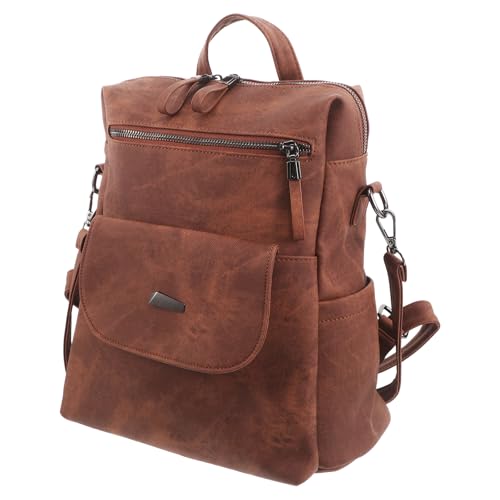 Sac à dos convertible marron caramel chic et étanche pour femme