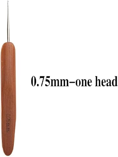 Dreadlock Crochet Needles Bamboo Handle Micro Hook, for Hair Dreadlock Needle Tool for Braid Craft Dread Locks Crochet Needles Hair Making Tools Knitting and Crochet
