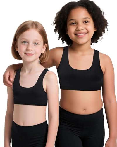 iMucci Sports Bra for Girls U-Shaped Training Bra with Removable Pads Scoop Neck for Teens Kids Yoga Sports Dance Bra2
