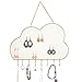 Shichangda 2 Pcs Soporte de Pared para Pendientes - Soporte de Metal para Joyas con Forma de Nube para Pared,Expositor de Joyas para la Venta, Estante de Almacenamiento para Pulseras, Anillos