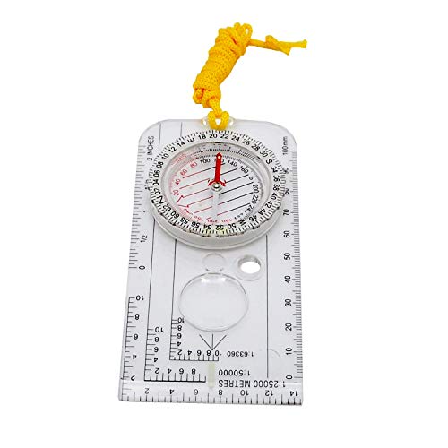 EARLYBIRD SAVINGS Outdoor Camping Directional Cross-country Race Hiking Special Compass Baseplate Ruler Map Scale Compass