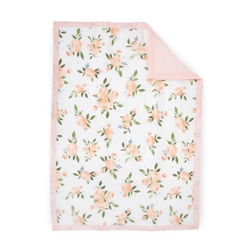 Image of Little Unicorn Toddler Bedding 3-Piece Set | Includes Comforter, Crib Sheet & Pillowcase | Soft & Breathable Muslin Fabric | for Convertible Cribs & Toddler Beds (Watercolor Roses Grande)