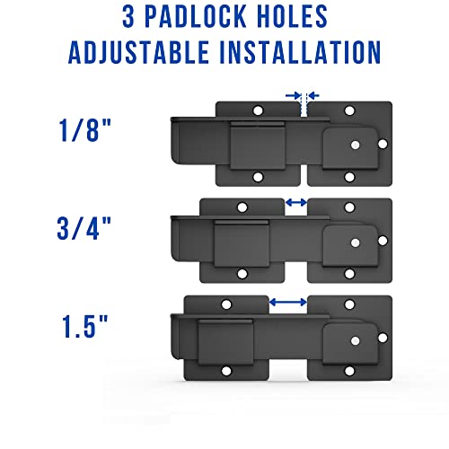 Flip Gate Latch Lock – 7.5-Inch Door Latch Lock With Screws And Hex Key – Heavy-Duty Carbon Steel Barn Door Lock – Lock Latch For Outdoor Wooden Fence, Swing And Sliding Door, Shed Door #TOP3